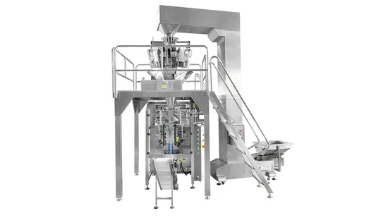 Fully Bag Vertical Automatic Filling Multi-Function Food Packing Machine with Multihead Weigher for Filling Granule Sachet Seal Pouch Packaging Machine
